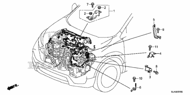 Engine Wire Harness Stay (2.4L) for 2019 Honda CR-V #0