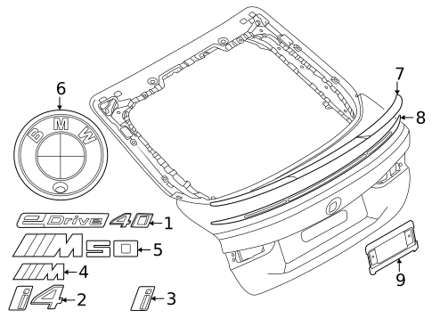 Exterior Trim - Lift Gate for 2023 BMW i4 #0
