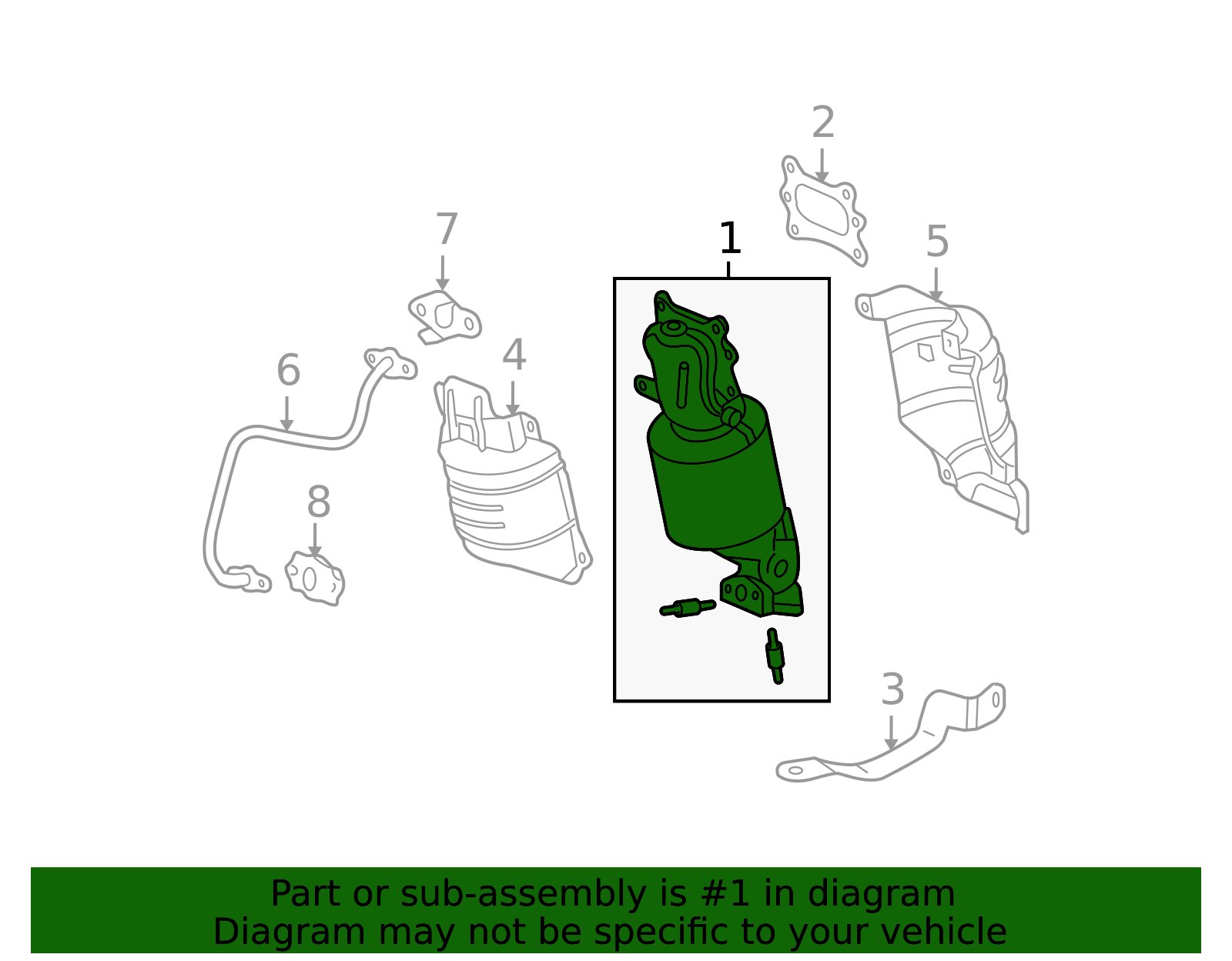 18290-RGW-A01 - 2005-2011 Honda - Converter Rear Primary | Genuine ...