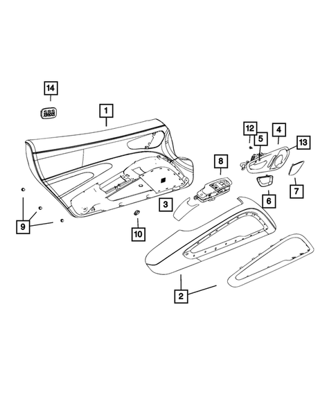 Door Trim Panels-Front and Rear for 2016 Dodge Viper #0