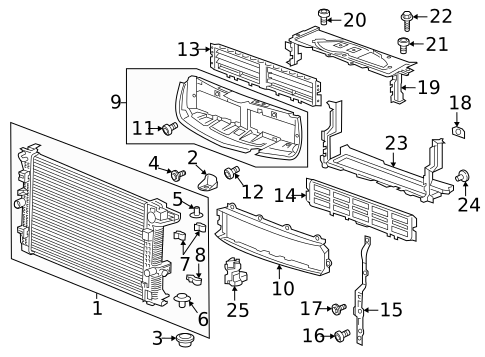 Radiator & Components for 2016 Buick Envision #0