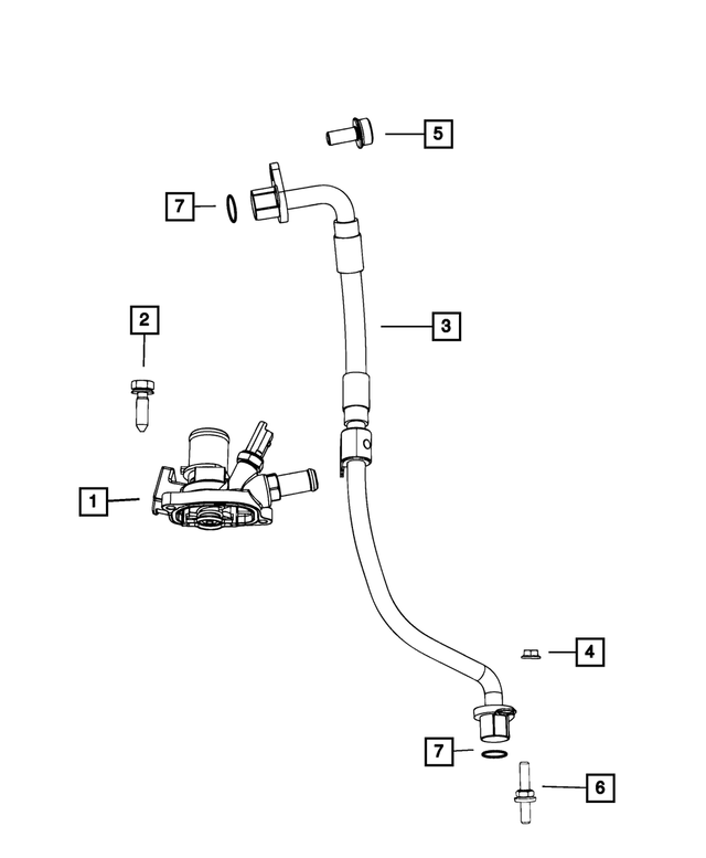 6106024AA - Cooling: Hex Flange Nut for Mopar Image