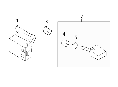 Tire Pressure Monitor Components for 2011 Nissan Murano #0