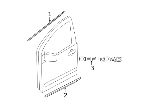 Exterior Trim - Front Door for 2013 Nissan Armada #0