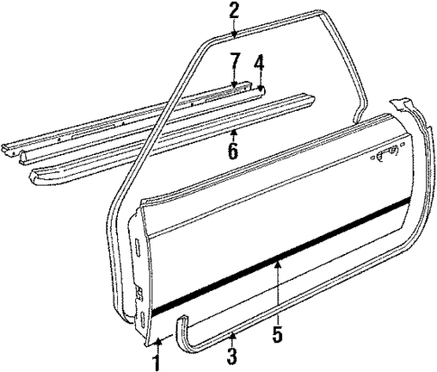 Door & Components for 1984 BMW 633CSi #0