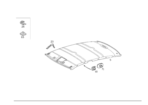 Headliner for 1994 Mercedes-Benz E420 #1