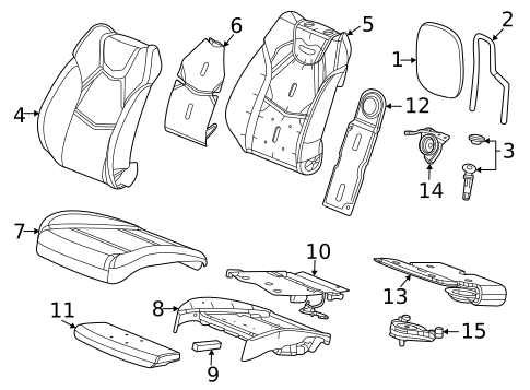 Driver Seat Components for 2023 Cadillac CT4 #1