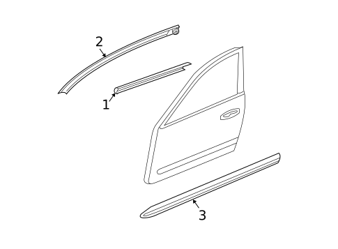 Exterior Trim - Front Door for 2003 INFINITI G35 #0