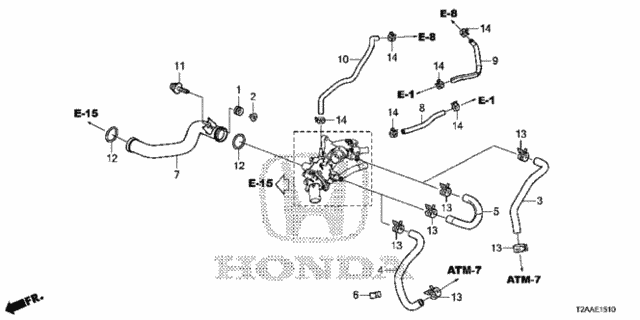 Water Hose (L4) for 2017 Honda Accord #0