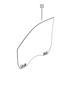 68361318AC - Glass: Front Door Glass, Right for Mopar Image