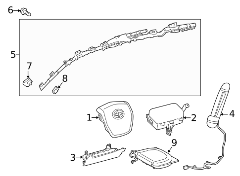 Air Bag Components for 2025 Toyota Corolla #2