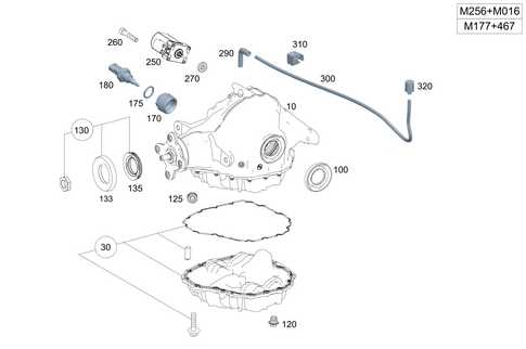 Rear Axle Housing with Differential for 2022 Mercedes-Benz GLE53 AMG #0