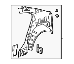95989972 - Body: Inner Quarter Panel for Chevrolet: Cruze, Cruze Limited Image