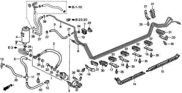 Fuel Pipe (1) for 1997 Acura CL #0