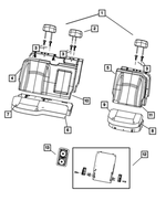 1NQ90XDVAA - Interior Trim: Rear Headrest for Mopar Image
