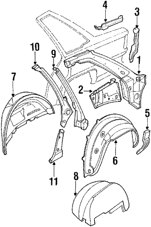 Inner Components for 1990 Audi 200 #1
