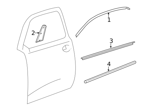 Exterior Trim - Door for 2014 Scion iQ #0