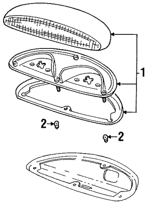 High Mounted Stop Lamp for 1998 Mercury Sable #0