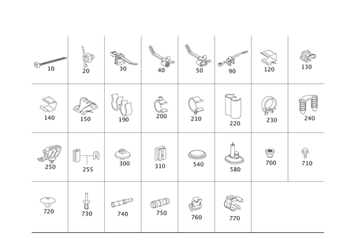 Loom Ties and Cable Mounting Parts for 2008 Mercedes-Benz GL550 #0