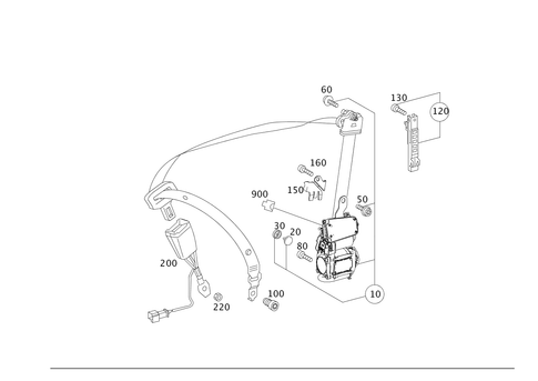 Driver Seat Seat Belt for 2016 Mercedes-Benz E250 #0