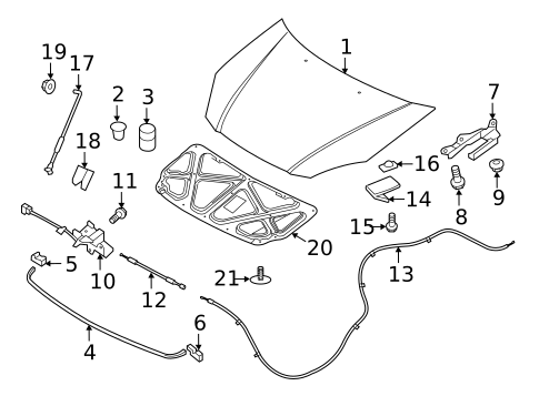 Hood & Components for 2014 Hyundai Accent #0