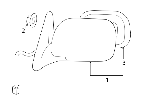 Outside Mirrors for 2004 Toyota Tundra #1