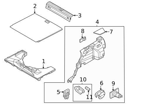 thumbnail image 2 of Rear Left Door Lower Molding For Hyundai Tucson 2022-2024 – Black, 87731CW000CA 2 of 6