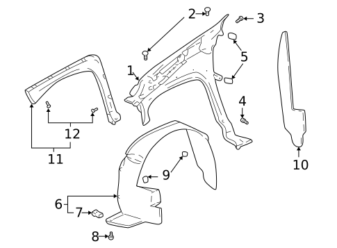 Fender & Components for 2003 Pontiac Aztek #0