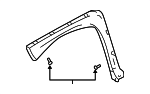 89046256 - Body: Wheel Opening Molding for Pontiac: Aztek Image image
