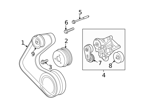 Belts & Pulleys for 2010 Land Rover Range Rover #2