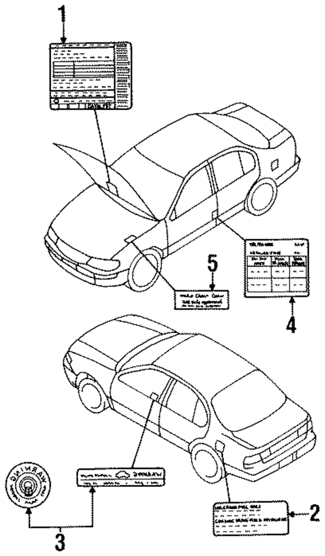 990A044U00 - Body: Label for Infiniti Image
