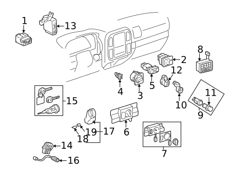 Switches for 2005 Toyota Land Cruiser #1