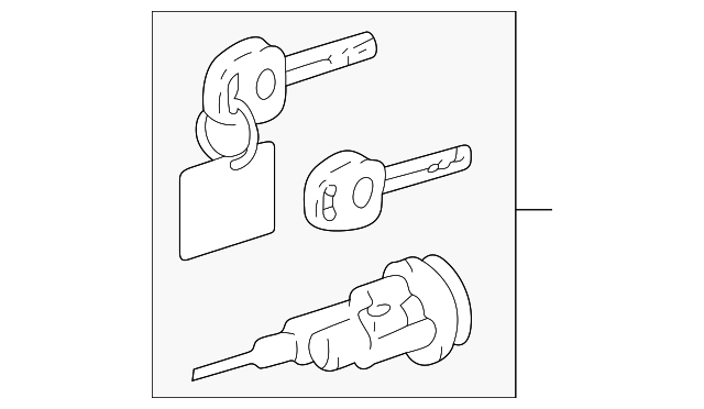 1991-1998 Toyota Land Cruiser Ignition Lock Cylinder 69057