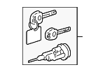 6905760551 - Body: Cylinder &amp; Keys for Toyota: Land Cruiser Image