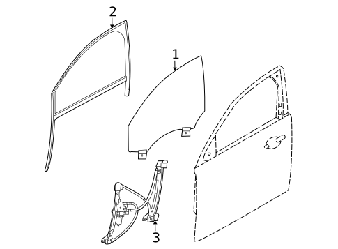 Glass - Front Door for 2018 Jaguar XJR575 #0