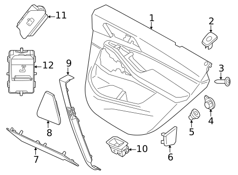 Interior Trim - Rear Door for 2023 BMW iX #0