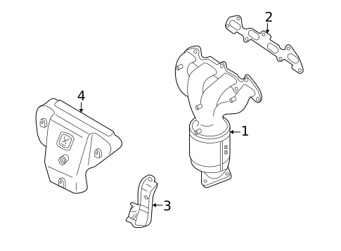 Exhaust Manifold for 2009 Kia Rio5 #0