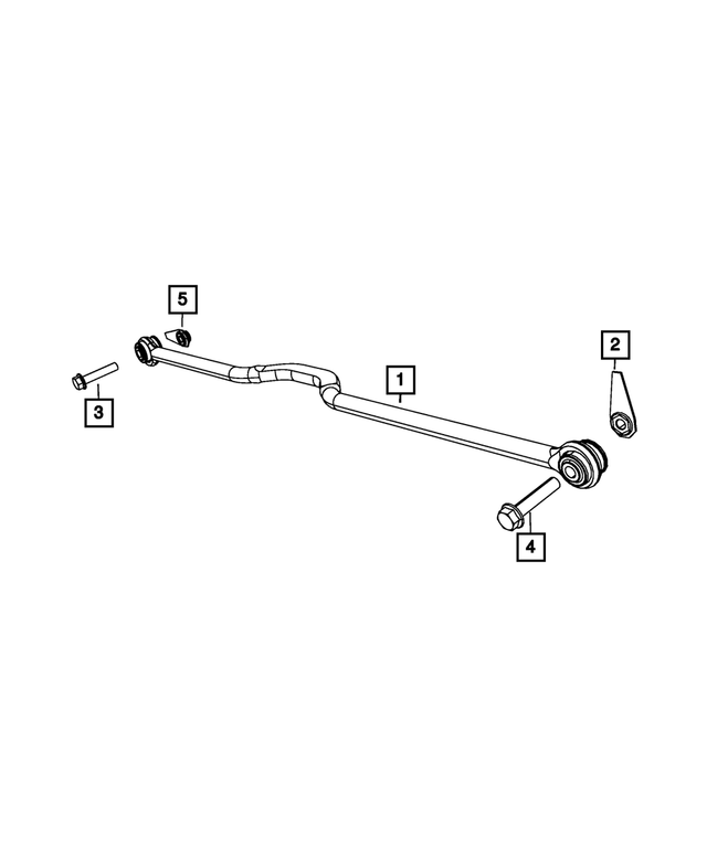 68480854AA - Rear Suspension: Rear Track Bar for Mopar Image
