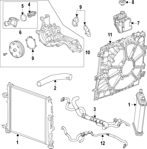 Water Pump for 2018 Chevrolet Camaro #1