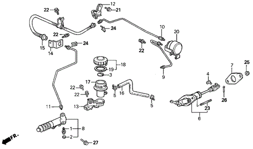 Clutch Master Cylinder for 1995 Acura Legend #0