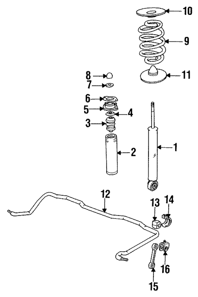 33521090827 - : Strut for BMW: 318is, 325i, 325is Image
