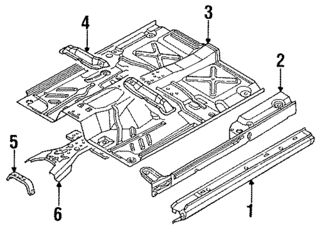743121S730 - : Front Floor Pan for Nissan Image