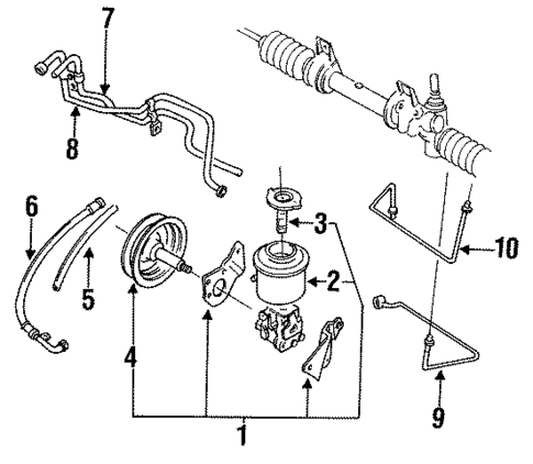 Pump & Hoses for 1994 Mercury Capri #0