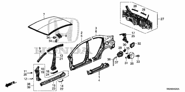 Outer Panel - Rear Panel for 2012 Honda Civic #0