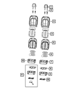 6PJ762X7AD - Interior Trim: Front Headrest for Jeep: Grand Cherokee, Grand Cherokee L Image
