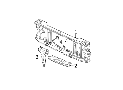 Radiator Support for 1998 Chevrolet C2500 #0