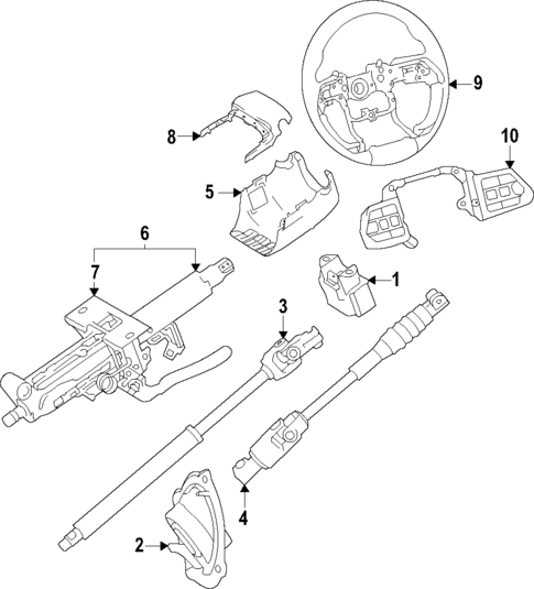 Steering Column for 2024 Toyota Tacoma #0