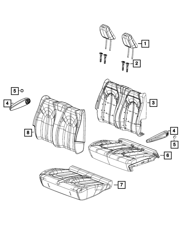 68253342AC - Interior Trim: Seat Back Foam for Mopar Image image