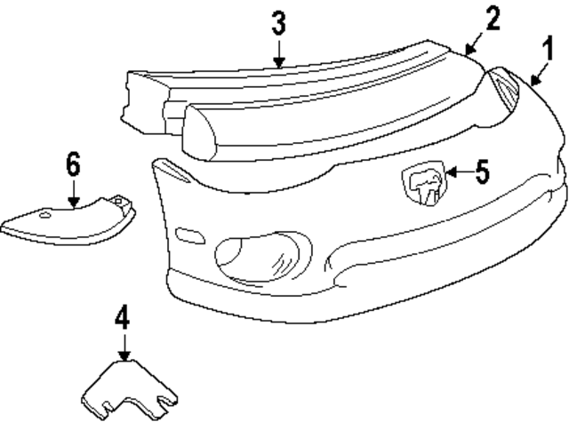 JW27M1G - Accessories: Bumper Cover Emblem for Mopar Image
