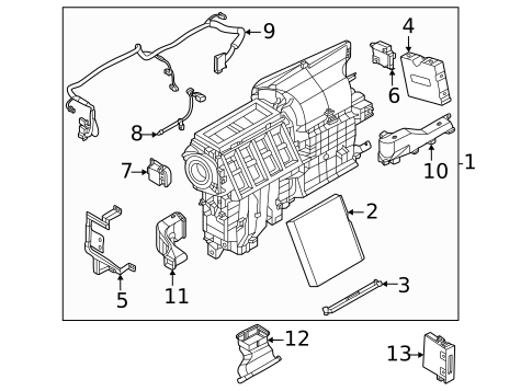 Evaporator & Heater Components for 2023 Nissan ARIYA #1